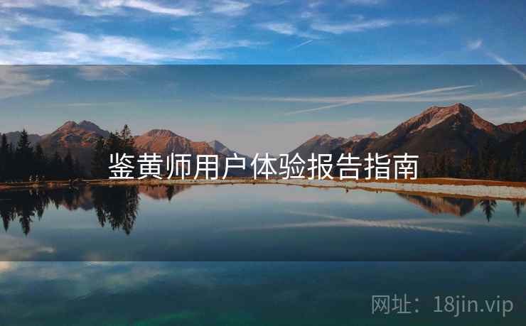 鉴黄师用户体验报告指南 鉴黄师用户体验报告指南